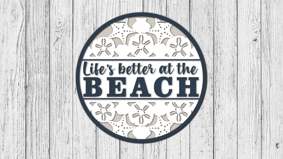 Life Is Better Beach Shells Door Hanger - DIY Unfinished Kit - Lvl 1