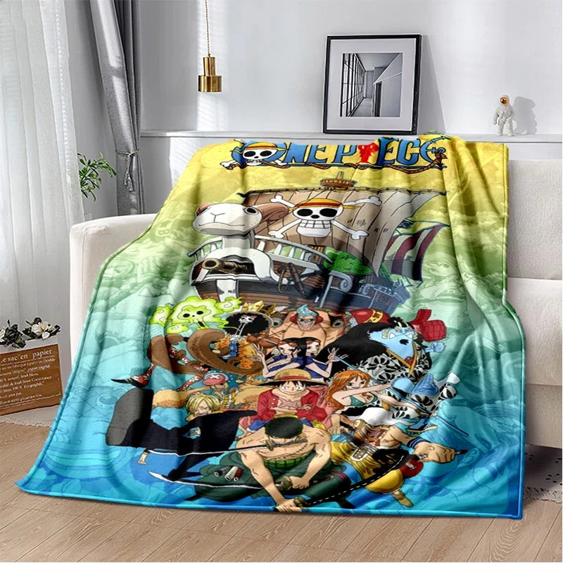 Anime One Piece 3D Cartoon Blanket - Soft, Warm Throw