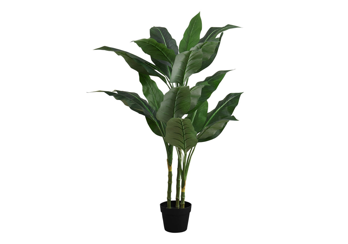 42" Tall, Artificial Plant, Evergreen Tree, Indoor, Faux, Fake, Floor, Potted- Green / Black