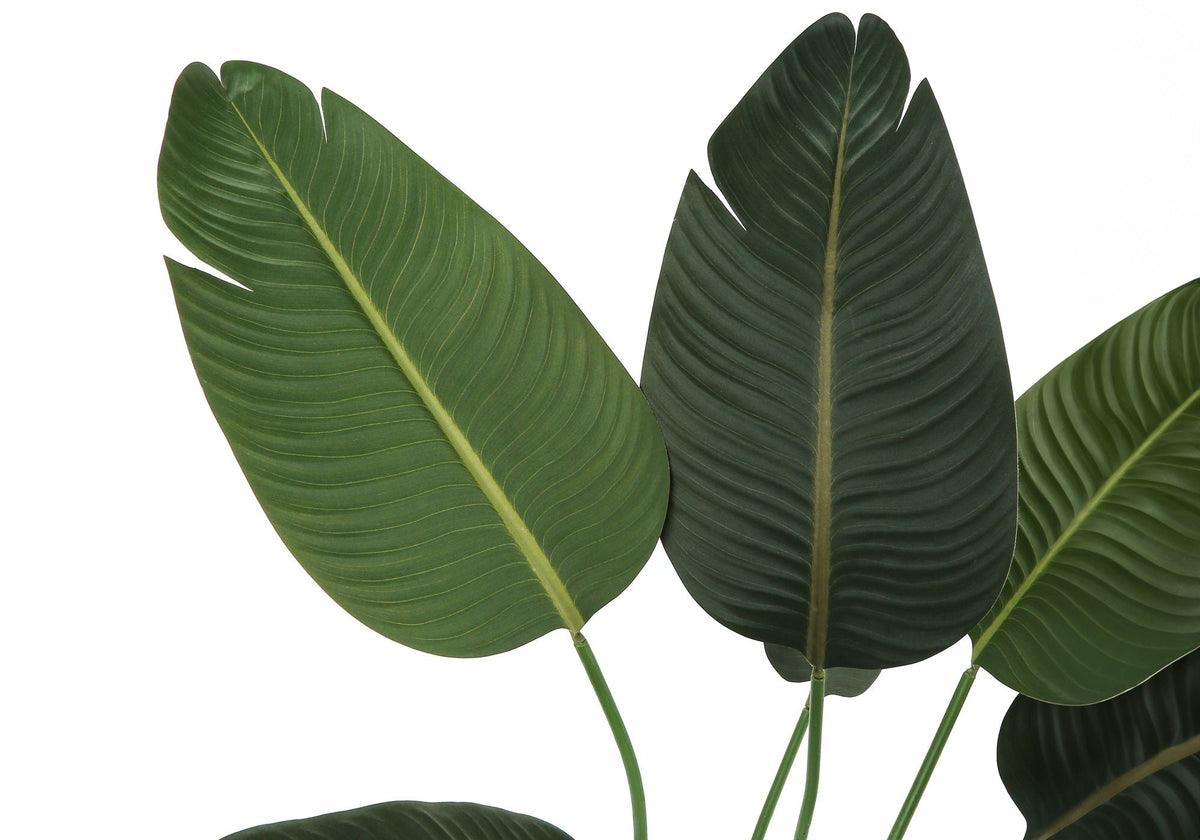 44" Tall, Artificial Plant, Bird Of Paradise Tree, Indoor, Faux, Floor, Potted- Green / Black