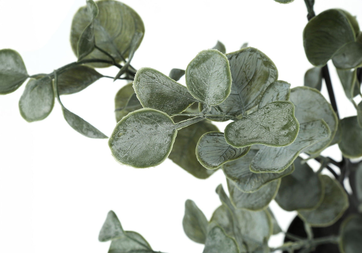 35" Tall, Artificial Plant, Eucalyptus Tree, Indoor, Faux, Floor, Potted- Green / Black