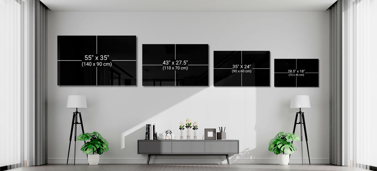 Golden Black Lily Elegance Glass Wall Art