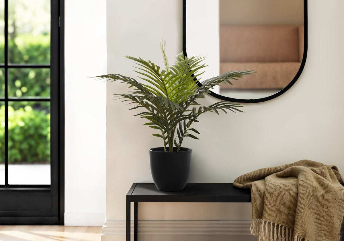 20" Tall, Artificial Plant, Palm, Indoor, Faux, Fake, Table, Greenery, Potted, Real Touch