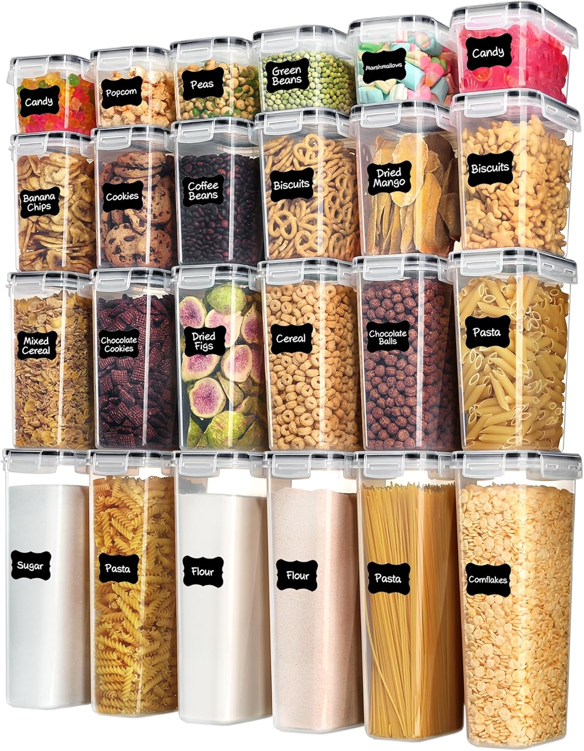 Airtight Food Storage Containers – 24-Piece BPA-Free Set