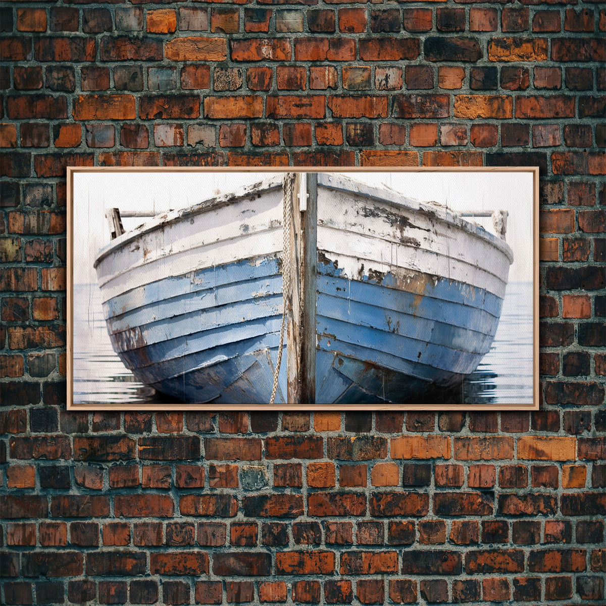 Old Wooden Ship Nautical Decor, Lakehouse Decor, Coastal Decor, Framed Canvas Print