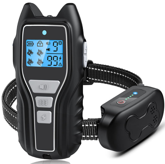 Dog Shock Collar With Remote Control, Waterproof Dog Training Collar Bk 2000FT Range