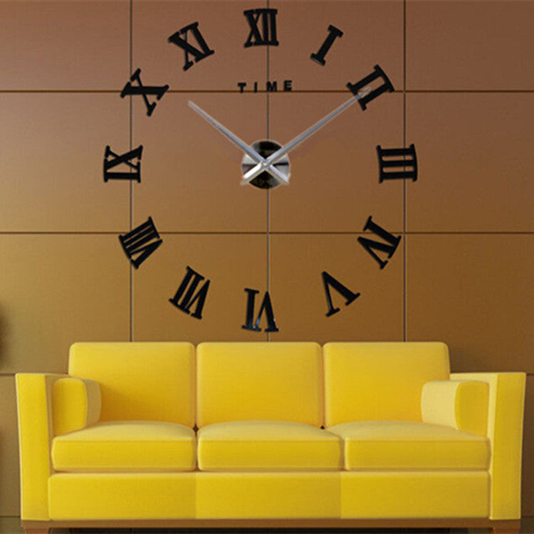 Large Wall Clock Creative Living Room Clock Modern Minimalist Wall Sticker Clock