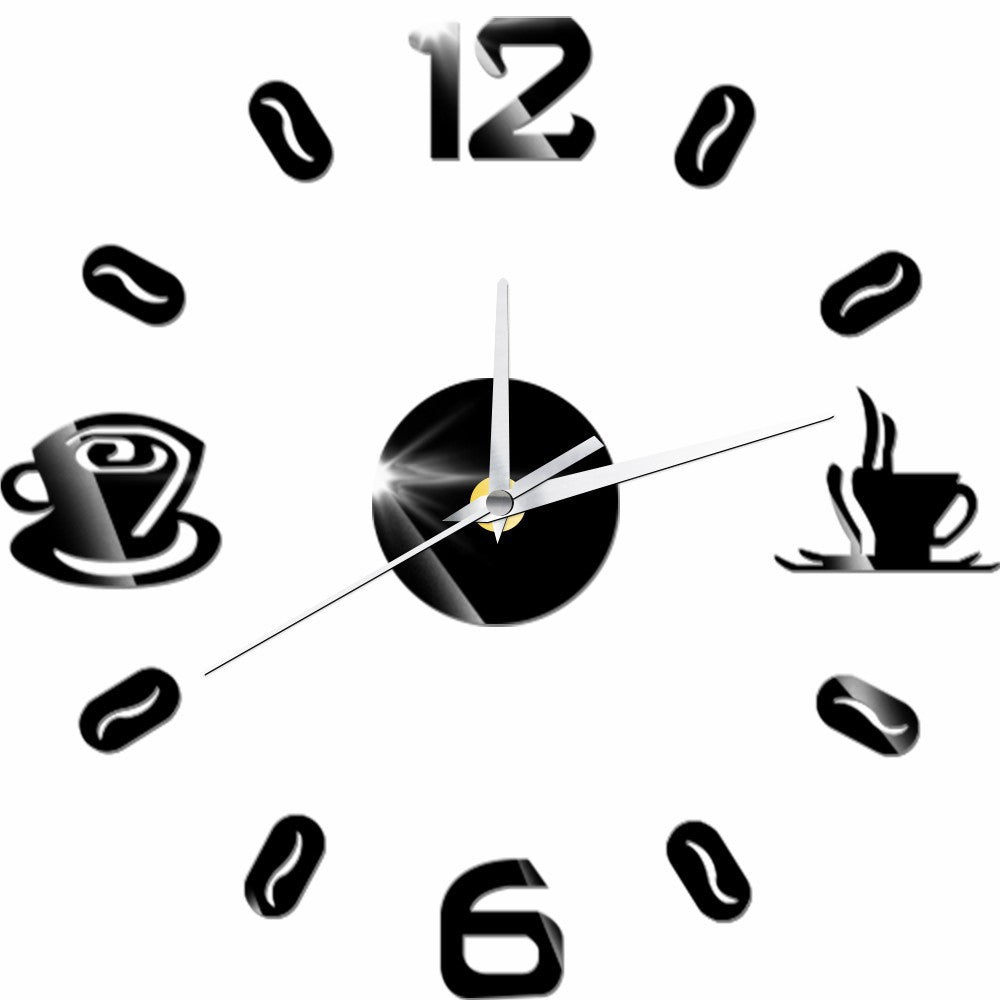 Creative Wall Sticker Clock Mute Living Room Decoration Clock Clock