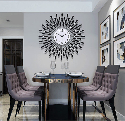 Creative Craft Clock Watch Wrought Iron Wall Clock Decoration