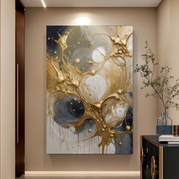 Black and Gold Splash Wall Art – Ivy Lane Decor