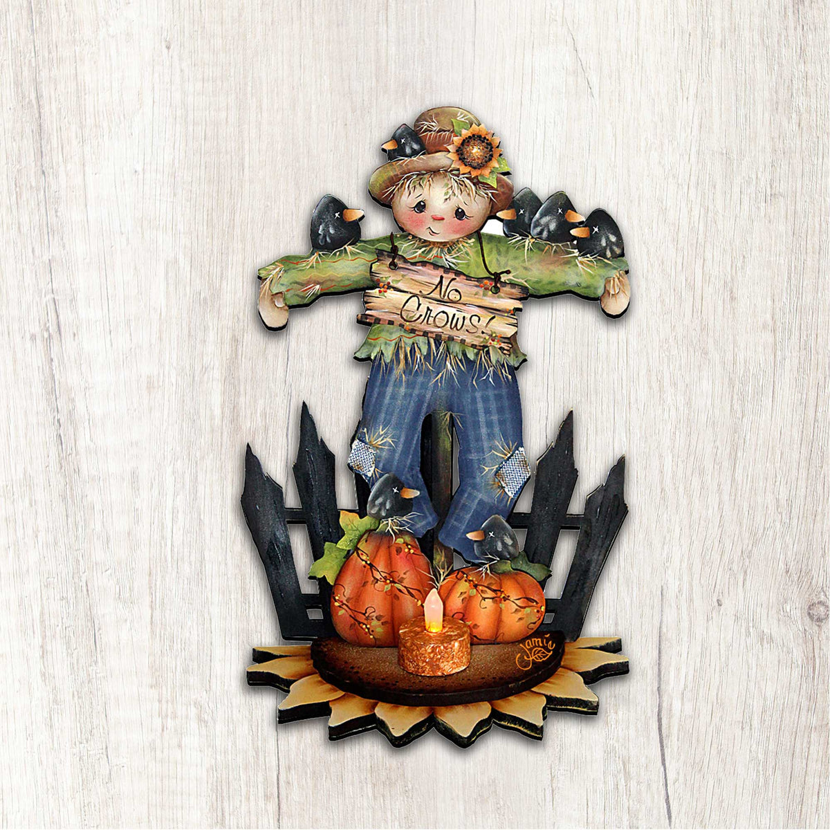 No Crows Scarecrow Halloween Door Decor by Jamie Mills