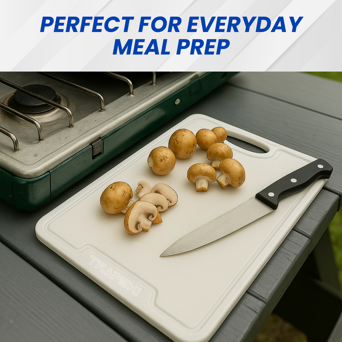TRAPSKI Premium 1/2 Inch Thick HDPE Cutting Boards | Food-Grade Kitchen Prep Surface