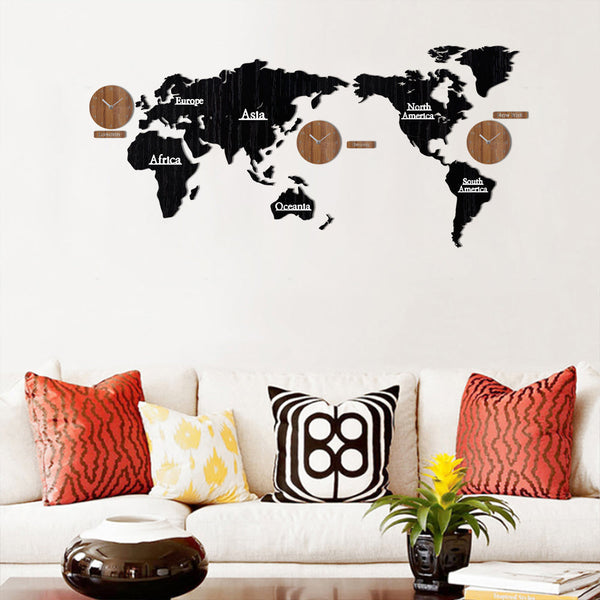 Wooden creative wall clock 3d – Ivy Lane Decor