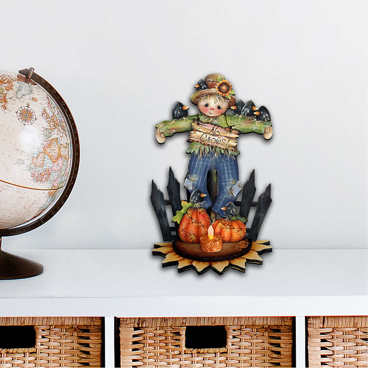 No Crows Scarecrow Halloween Door Decor by Jamie Mills