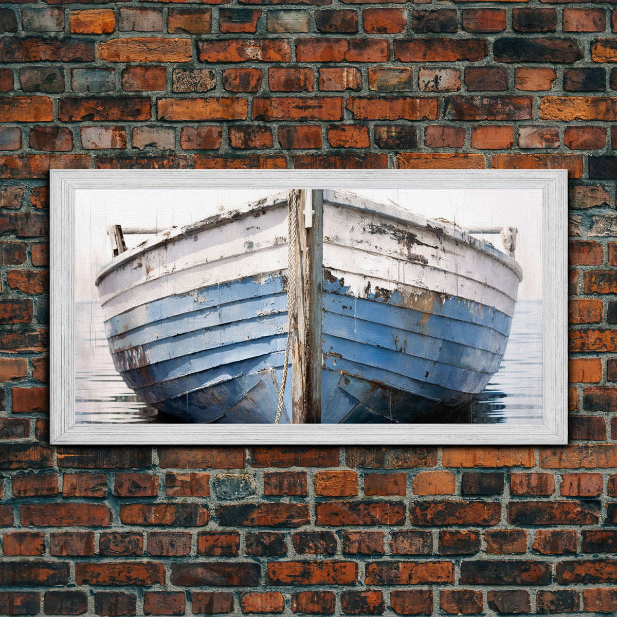 Old Wooden Ship Nautical Decor, Lakehouse Decor, Coastal Decor, Framed Canvas Print