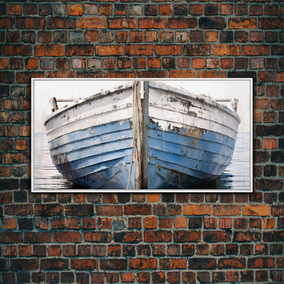 Old Wooden Ship Nautical Decor, Lakehouse Decor, Coastal Decor, Framed Canvas Print