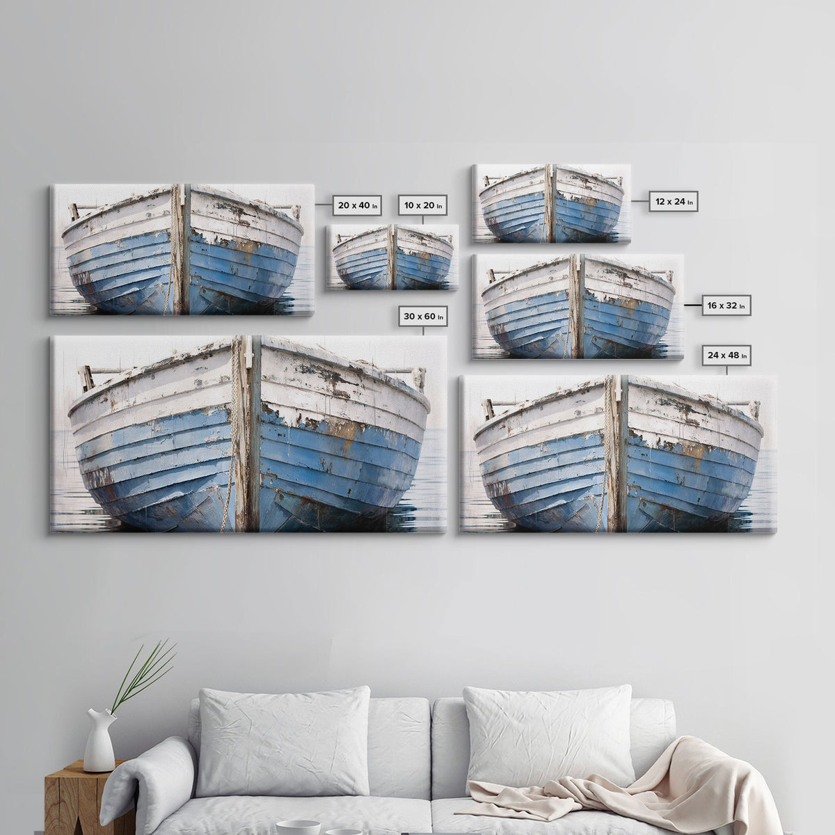Old Wooden Ship Nautical Decor, Lakehouse Decor, Coastal Decor, Framed Canvas Print