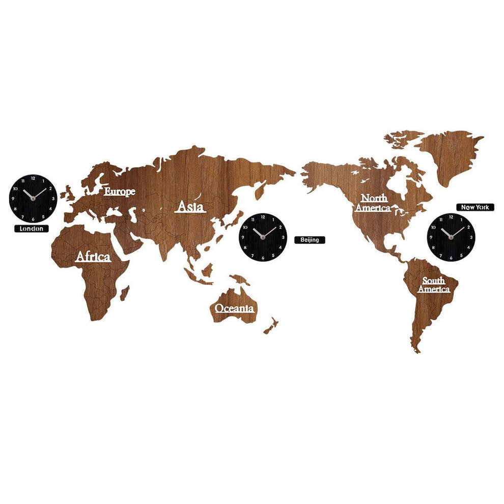 Wooden creative wall clock 3d – Ivy Lane Decor