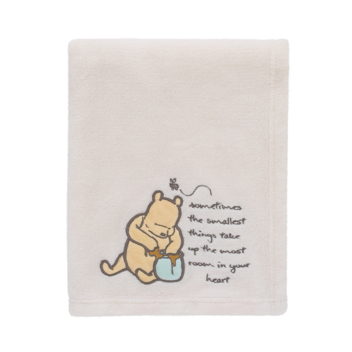 Disney Winnie the Pooh Ivory, Blue, Sage, Tan Storybook 6 Piece Nursery Crib Set