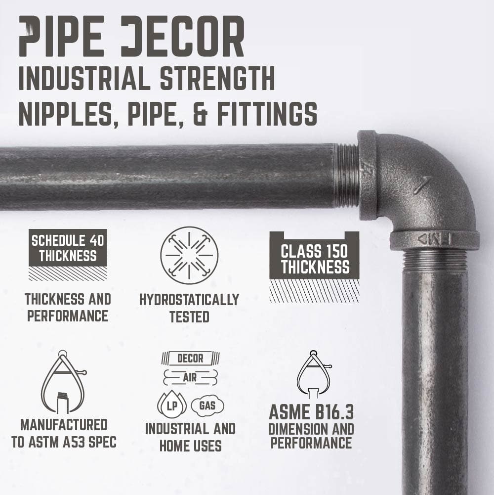 Wall Hook 4 Pack By PIPE DECOR