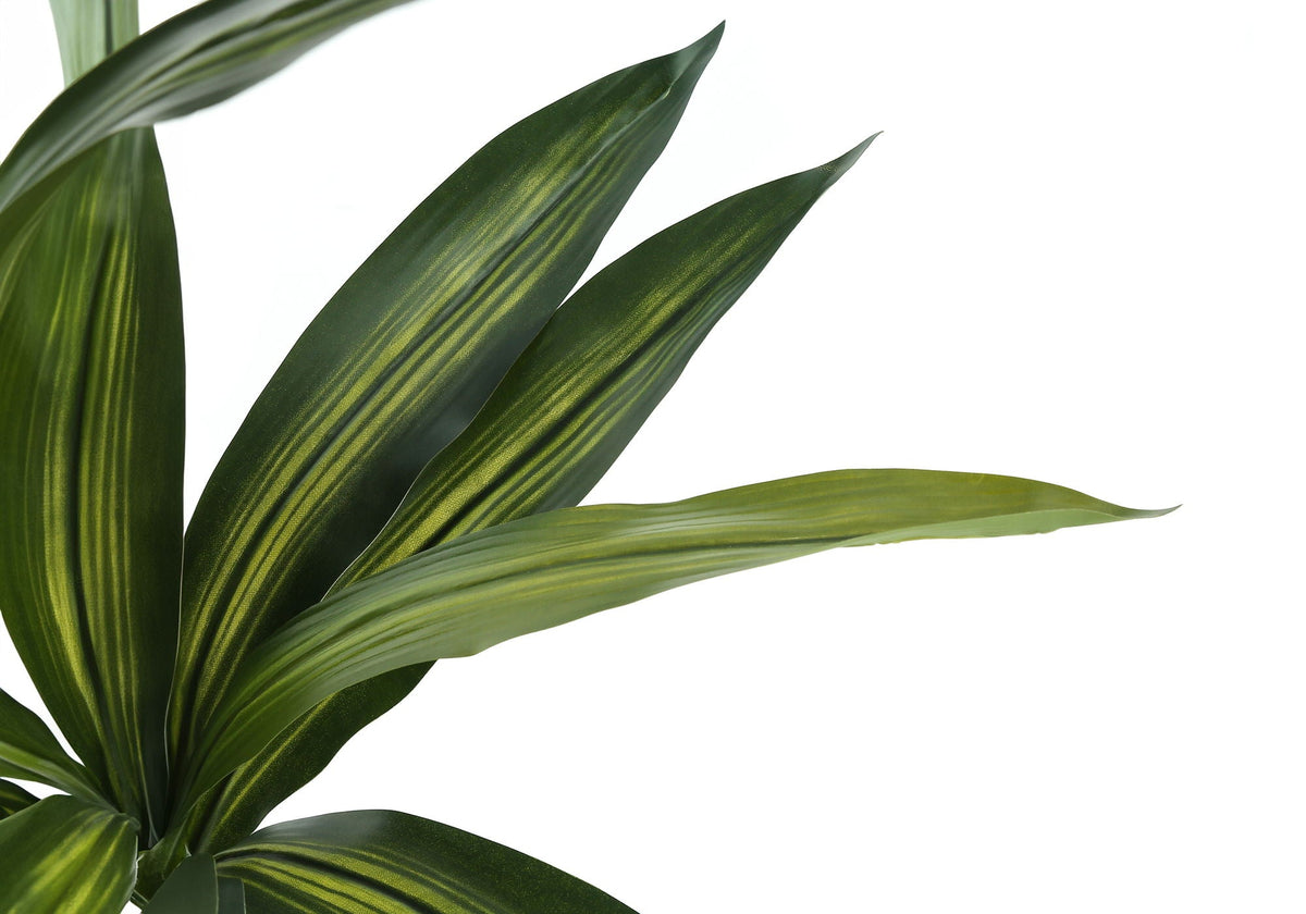 51" Tall, Artificial, Dracaena Tree, Indoor, Faux, Fake, Floor, Potted, Real Touch- Green / Black