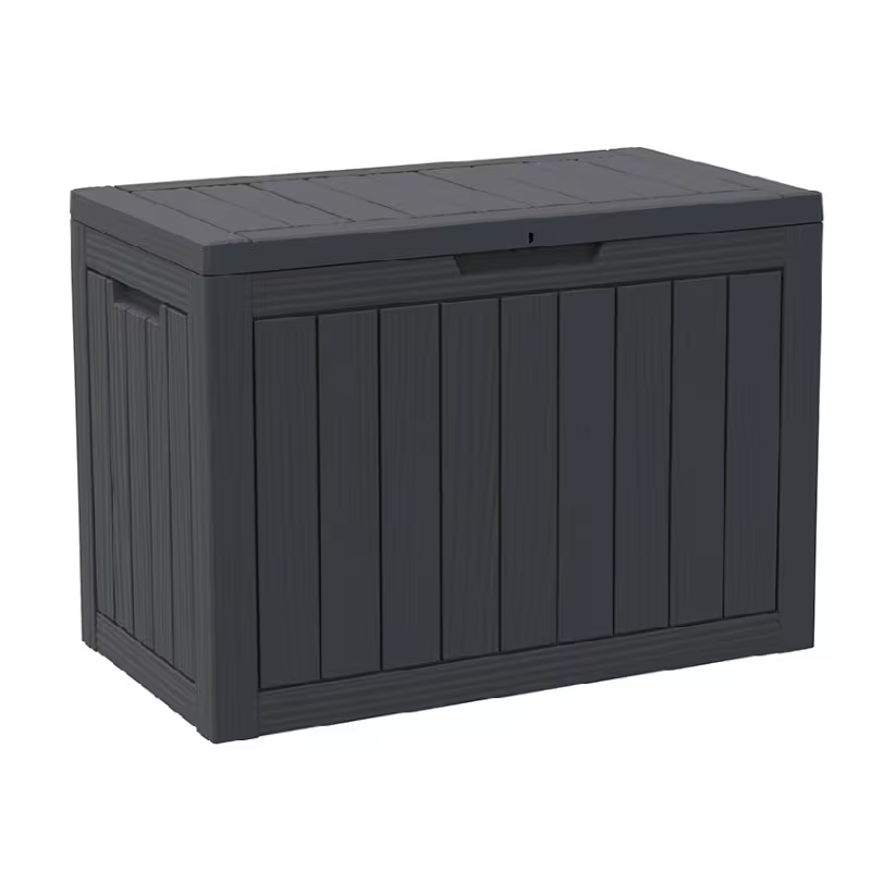 75 Gallon Heavy-Duty Outdoor Deck Box – Waterproof Patio Storage Box with Hinged Lid