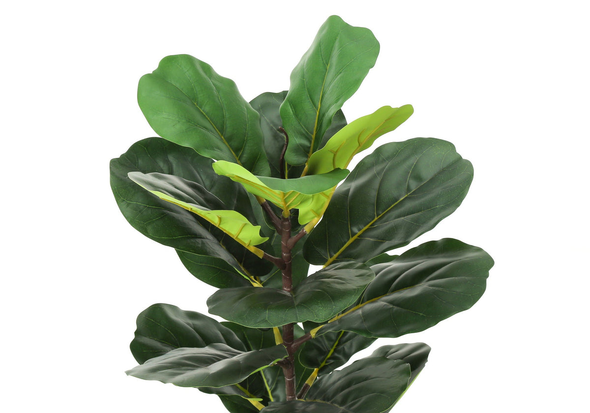 28" Tall, Artificial Plant, Fiddle Tree, Indoor, Faux, Fake, Floor, Greenery, Potted, Real Touch