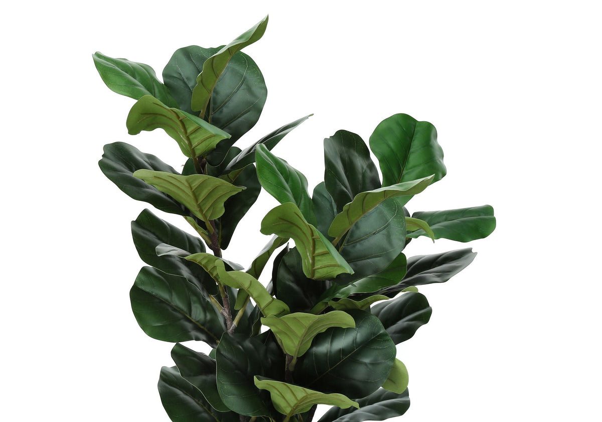 32" Tall, Artificial Plant, Fiddle Tree, Indoor, Faux, Floor, Potted, Real Touch- Green / Black