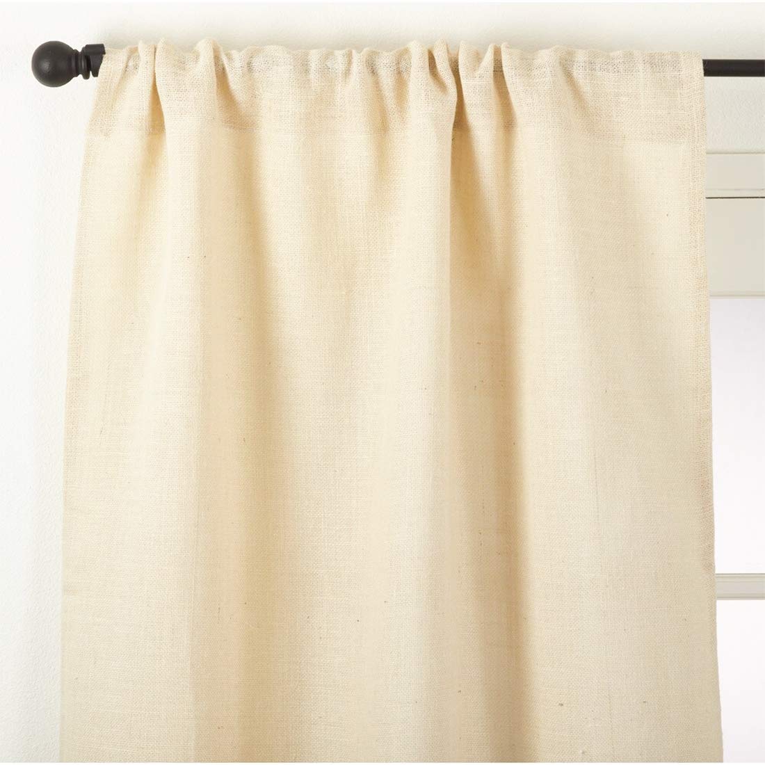 Fennco Styles Passe-Partout Burlap Lined Curtain Drape Panel 42 x 96 Inch