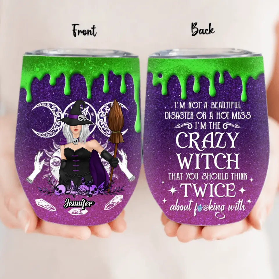 Personalized Witch Wine Tumbler - Gift Idea For Halloween/Witch Lovers