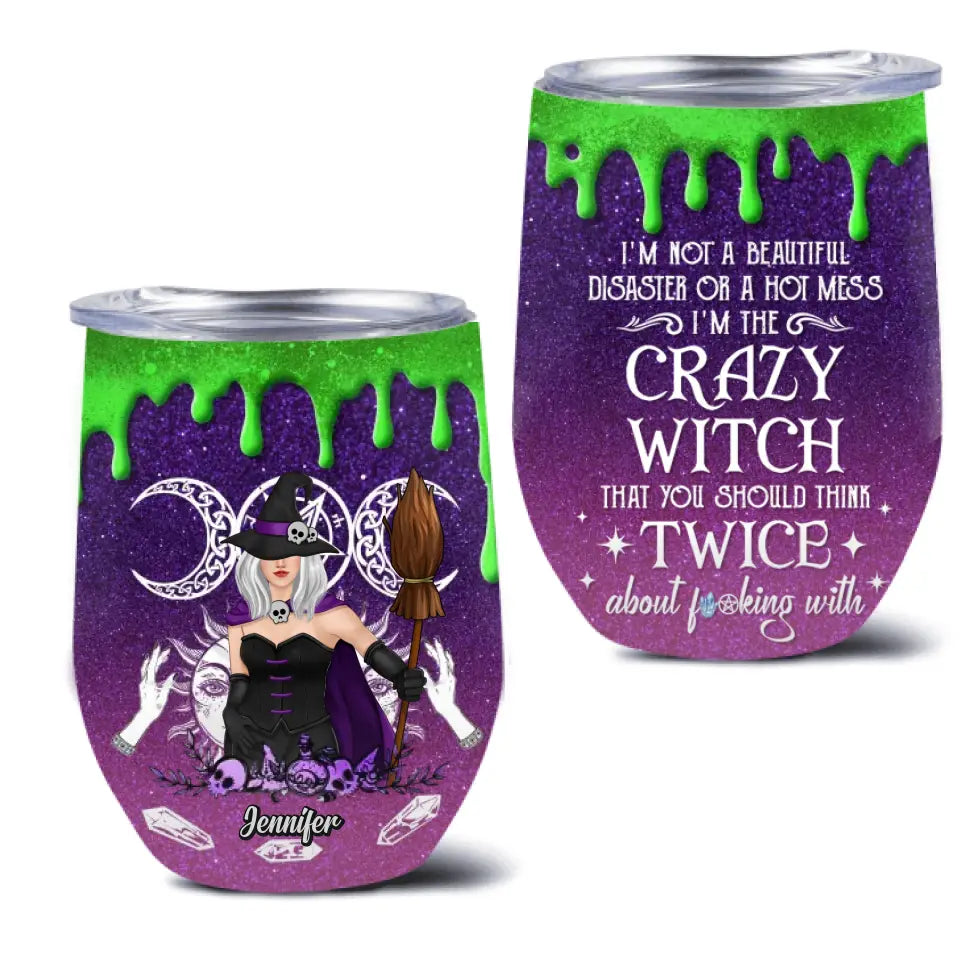 Personalized Witch Wine Tumbler - Gift Idea For Halloween/Witch Lovers