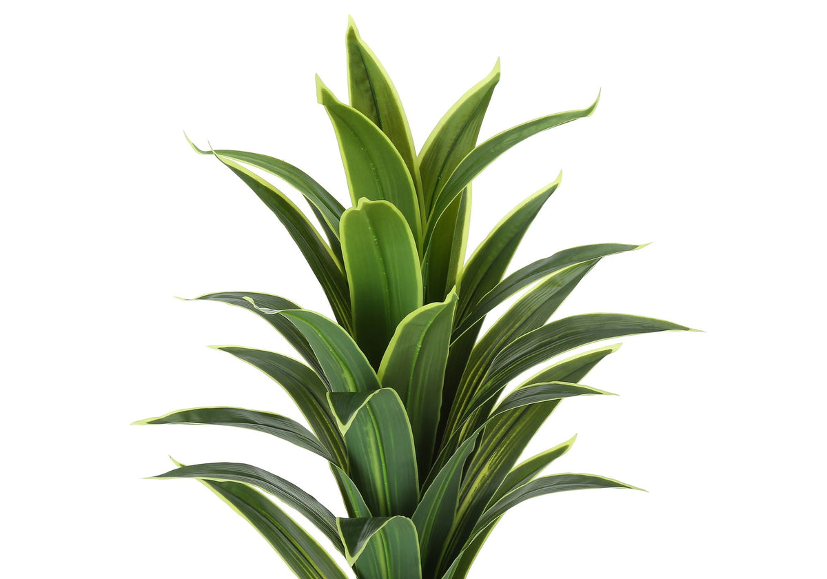 47" Tall, Artificial Plant, Dracaena Tree, Indoor, Faux, Floor, Potted, Real Touch- Green / Black