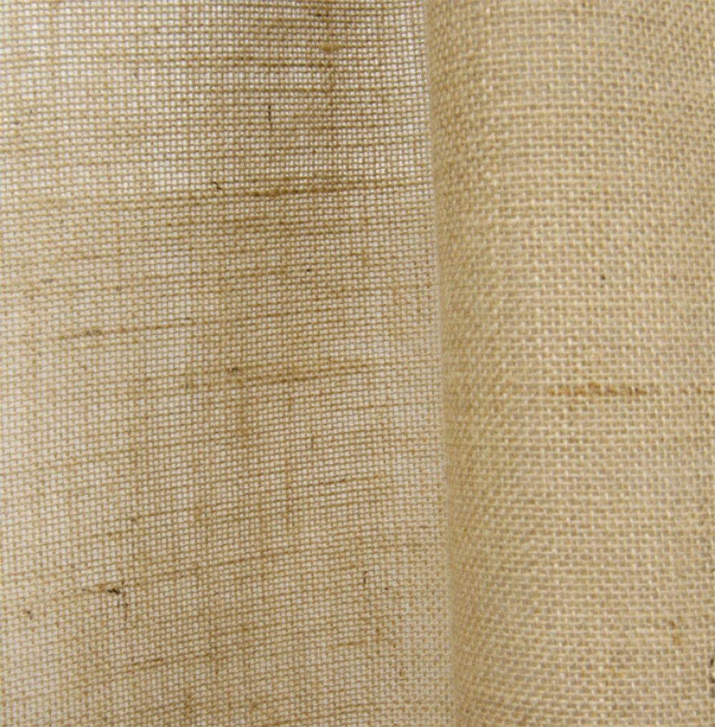 Fennco Styles Passe-Partout Burlap Lined Curtain Drape Panel 42 x 96 Inch