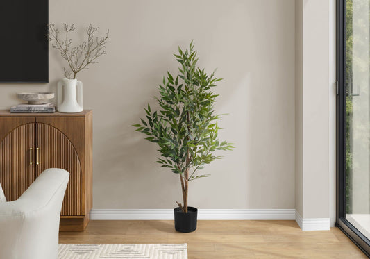 47" Tall, Artificial Plant, Acacia Tree, Indoor, Faux, Fake, Floor, Greenery, Potted, Silk, Decor