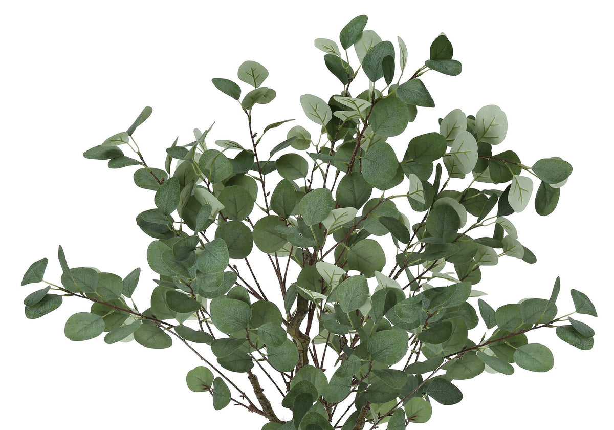 46" Tall, Artificial Plant, Eucalyptus Tree, Indoor, Faux, Floor, Potted- Green / Black
