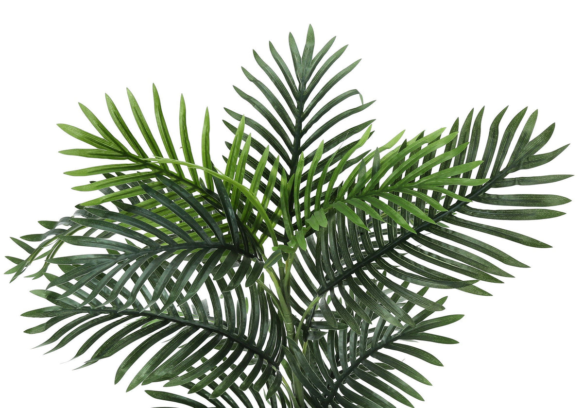 28" Tall, Artificial, Palm Tree, Indoor, Faux, Floor, Greenery, Potted, Real Touch- Green / White
