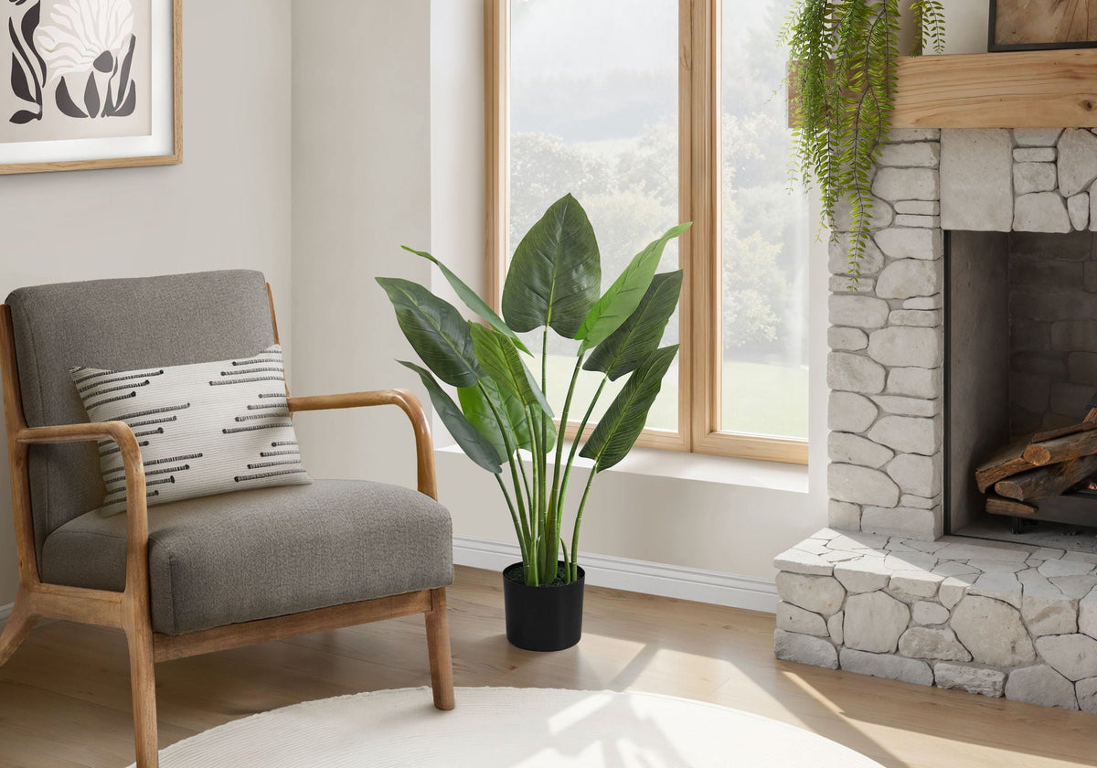 37" Tall, Artificial, Aureum Tree, Indoor, Faux, Fake, Floor, Potted, Real Touch - Green / Black