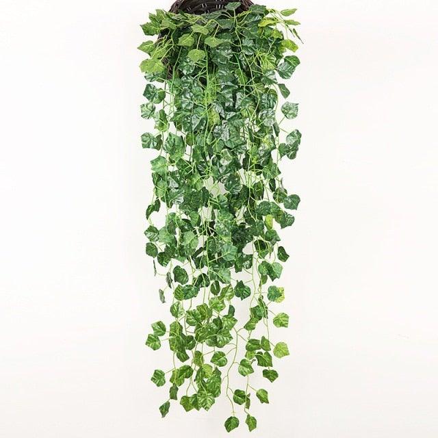 90cm Artificial Green Hanging Ivy Leaves Radish Seaweed Grape Fake Flowers