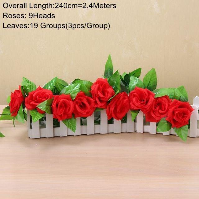 90cm Artificial Green Hanging Ivy Leaves Radish Seaweed Grape Fake Flowers