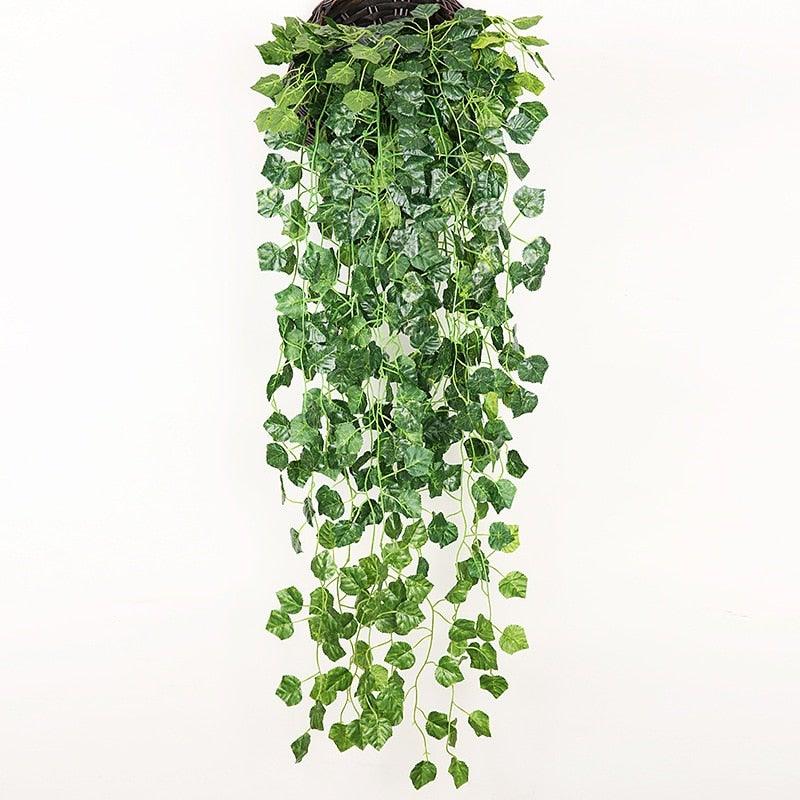 90cm Artificial Green Hanging Ivy Leaves Radish Seaweed Grape Fake Flowers