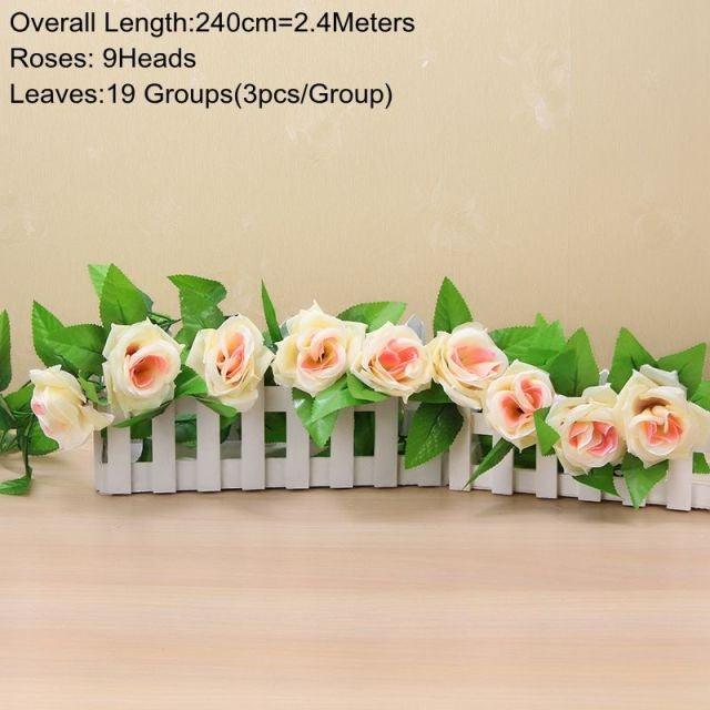 90cm Artificial Green Hanging Ivy Leaves Radish Seaweed Grape Fake Flowers