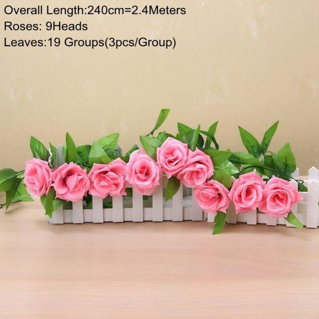 90cm Artificial Green Hanging Ivy Leaves Radish Seaweed Grape Fake Flowers