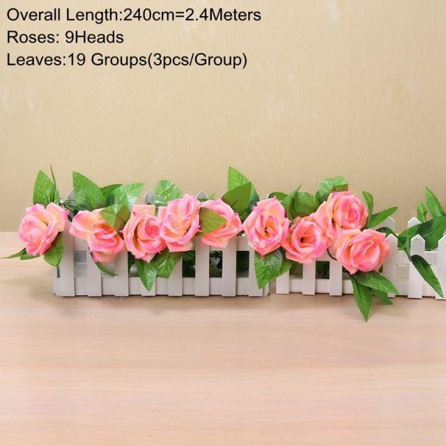 90cm Artificial Green Hanging Ivy Leaves Radish Seaweed Grape Fake Flowers