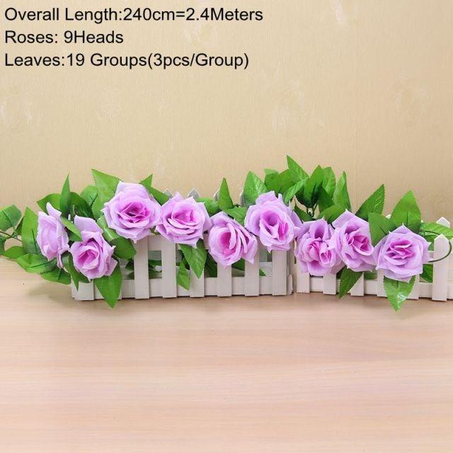 90cm Artificial Green Hanging Ivy Leaves Radish Seaweed Grape Fake Flowers