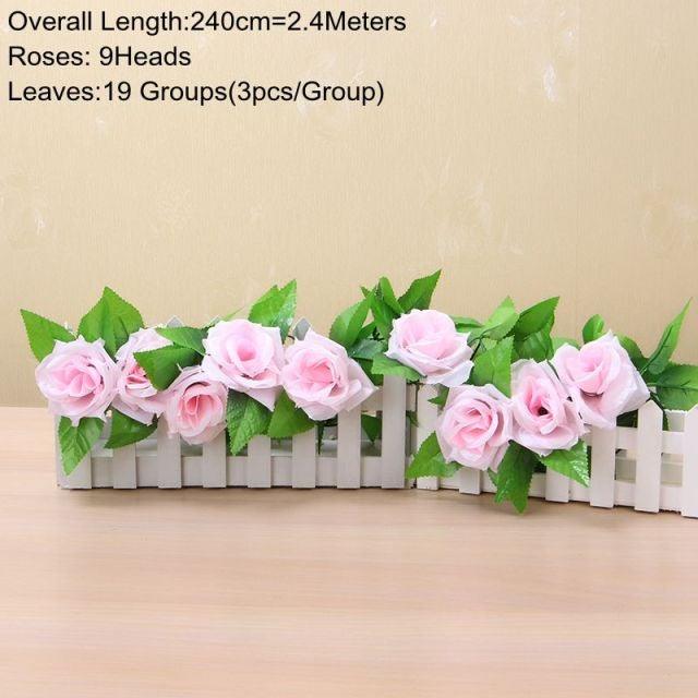 90cm Artificial Green Hanging Ivy Leaves Radish Seaweed Grape Fake Flowers