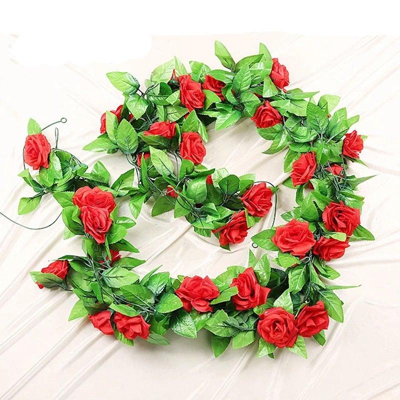 90cm Artificial Green Hanging Ivy Leaves Radish Seaweed Grape Fake Flowers