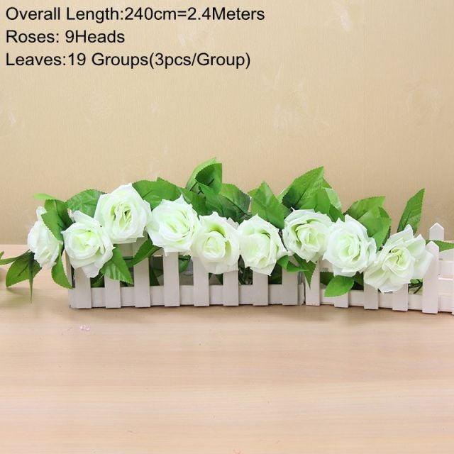 90cm Artificial Green Hanging Ivy Leaves Radish Seaweed Grape Fake Flowers