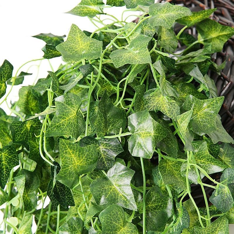 90cm Artificial Green Hanging Ivy Leaves Radish Seaweed Grape Fake Flowers