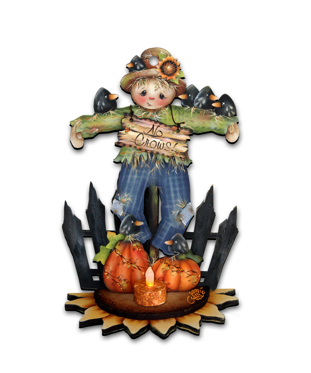 No Crows Scarecrow Halloween Door Decor by Jamie Mills