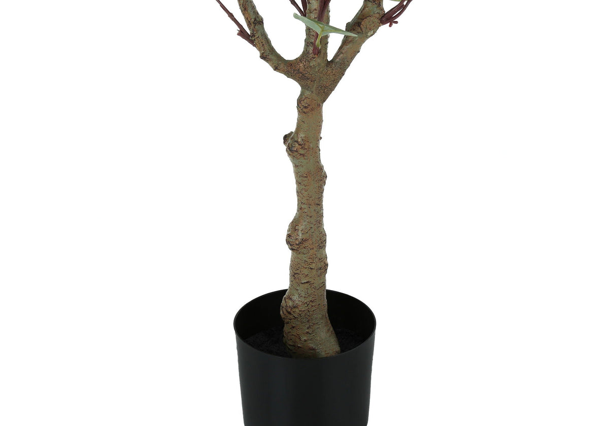 46" Tall, Artificial Plant, Eucalyptus Tree, Indoor, Faux, Floor, Potted- Green / Black